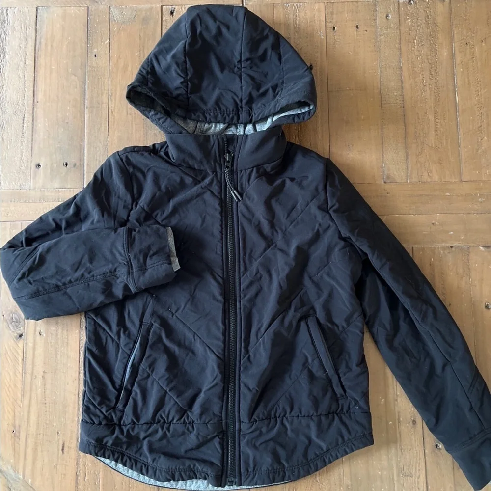 Athleta girl jump to it black quilted jacket